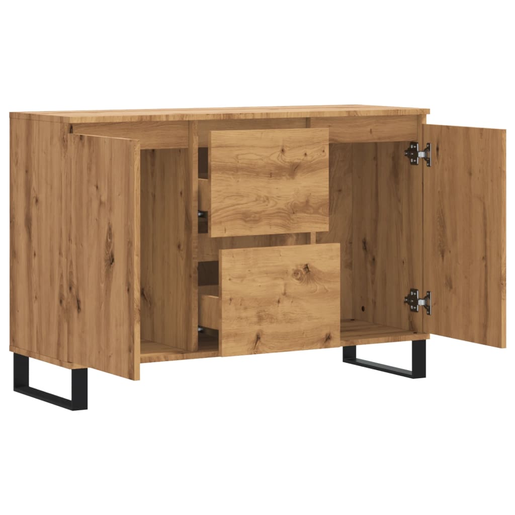 Dressoir 104x35x70 cm bewerkt hout artisanaal eikenkleurig is nu te koop bij PeponiXL, paradijselijk wonen!