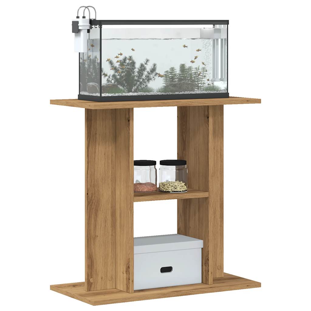 Aquariumstandaard 60x30x60cm bewerkt hout artisanaal eikenkleur is nu te koop bij PeponiXL, paradijselijk wonen!