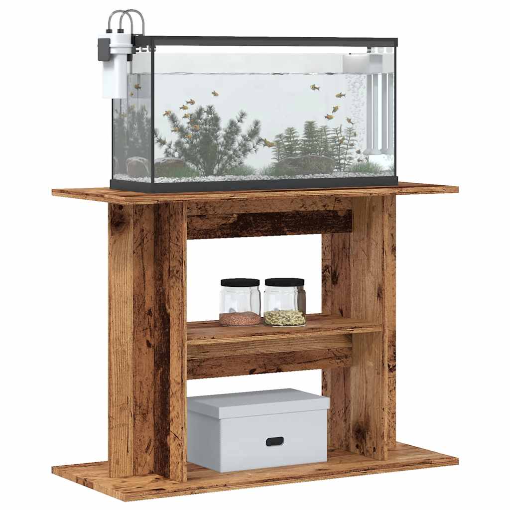 Aquariumstandaard Oud Hout 80x35x60 cm Bewerkt Hout is nu te koop bij PeponiXL, paradijselijk wonen!
