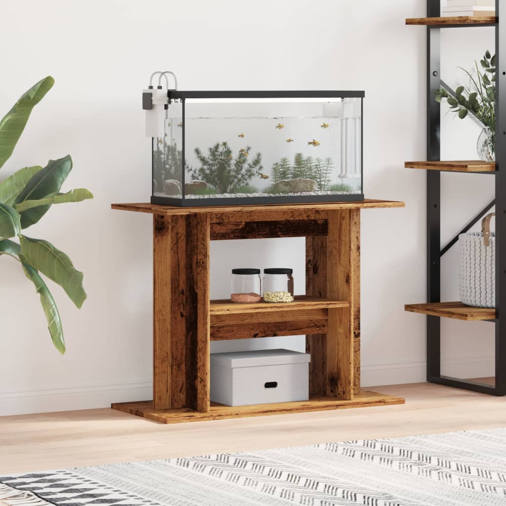 Aquariumstandaard Oud Hout 80x35x60 cm Bewerkt Hout is nu te koop bij PeponiXL, paradijselijk wonen!