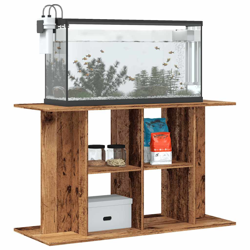 Aquariumstandaard 100x40x60 cm bewerkt hout oud houtkleurig is nu te koop bij PeponiXL, paradijselijk wonen!