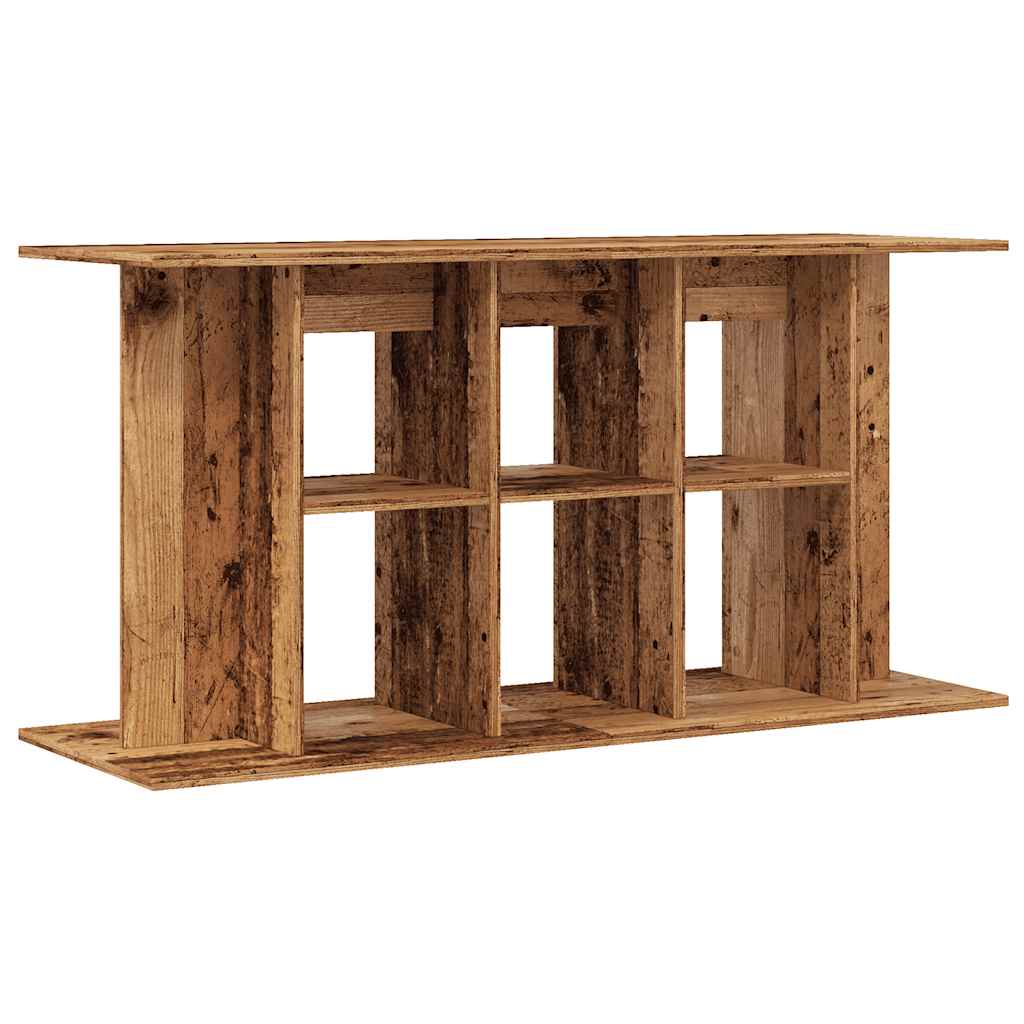 Aquariumstandaard 120x40x60 cm bewerkt hout oud houtkleurig is nu te koop bij PeponiXL, paradijselijk wonen!