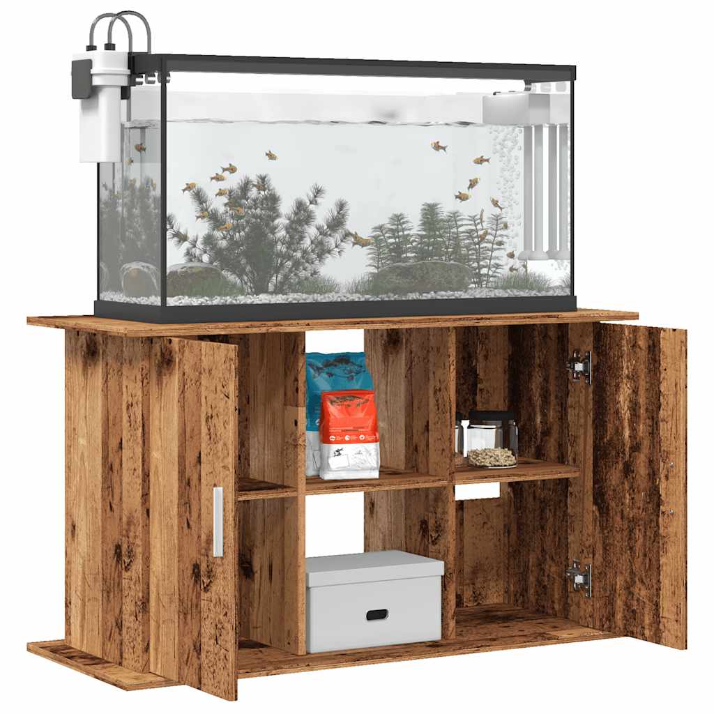 Aquariumstandaard 101x41x58 cm bewerkt hout oud houtkleurig is nu te koop bij PeponiXL, paradijselijk wonen!
