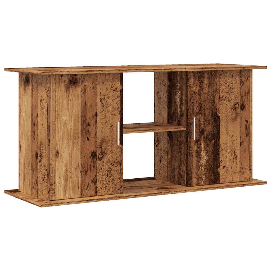 Aquariumstandaard 121x41x58 cm bewerkt hout oud houtkleurig is nu te koop bij PeponiXL, paradijselijk wonen!
