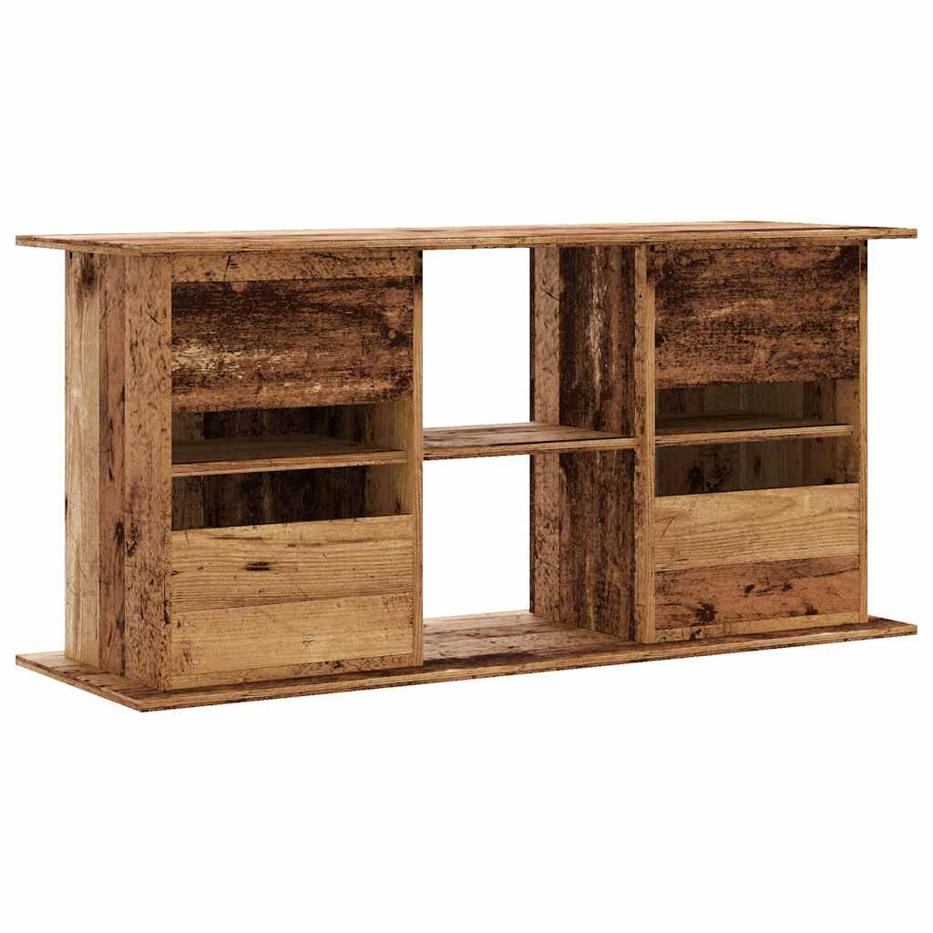 Aquariumstandaard 121x41x58 cm bewerkt hout oud houtkleurig is nu te koop bij PeponiXL, paradijselijk wonen!
