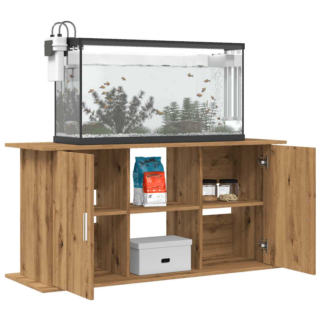 Aquariumstandaard Artisan Eikenhout 121x41x58 cm Bewerkt Hout is nu te koop bij PeponiXL, paradijselijk wonen!