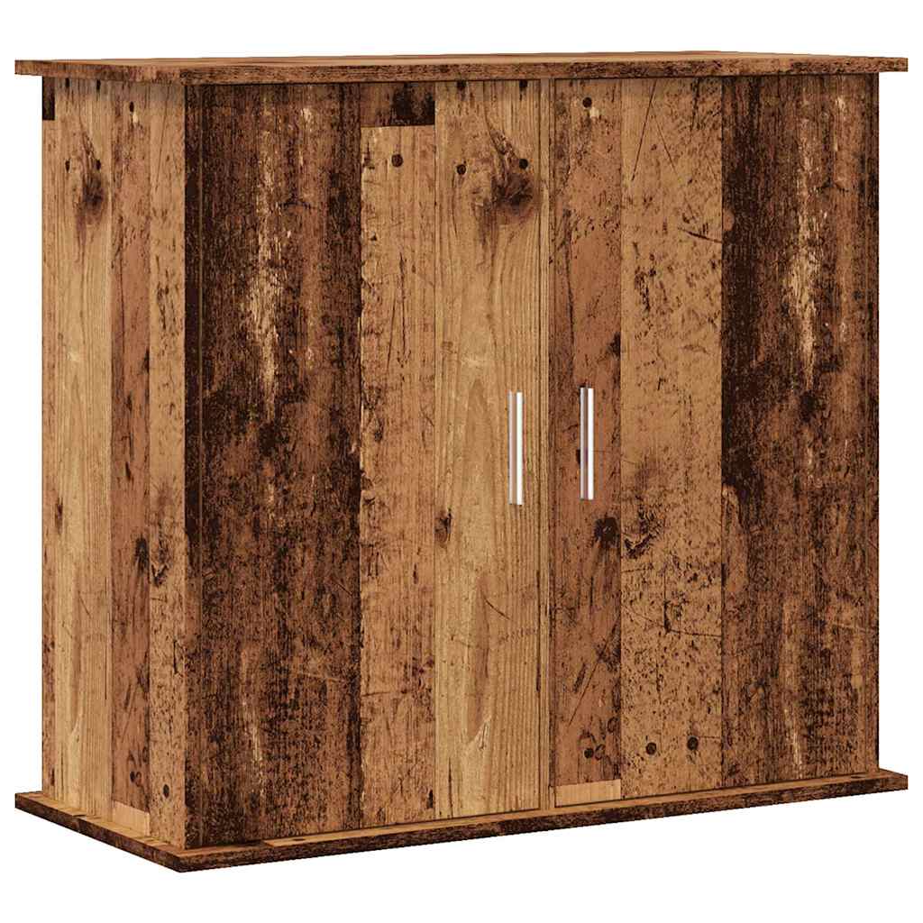 Aquariumstandaard 81x36x73 cm bewerkt hout oud houtkleurig is nu te koop bij PeponiXL, paradijselijk wonen!