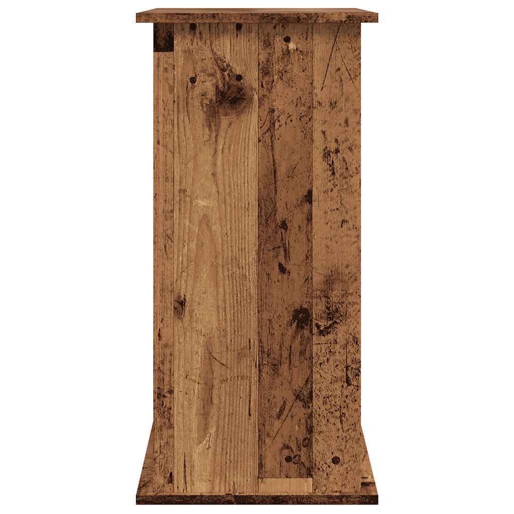 Aquariumstandaard 81x36x73 cm bewerkt hout oud houtkleurig is nu te koop bij PeponiXL, paradijselijk wonen!