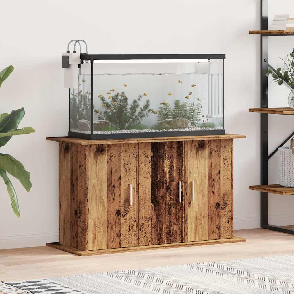 Aquariumstandaard 101x41x58 cm bewerkt hout oud houtkleurig is nu te koop bij PeponiXL, paradijselijk wonen!