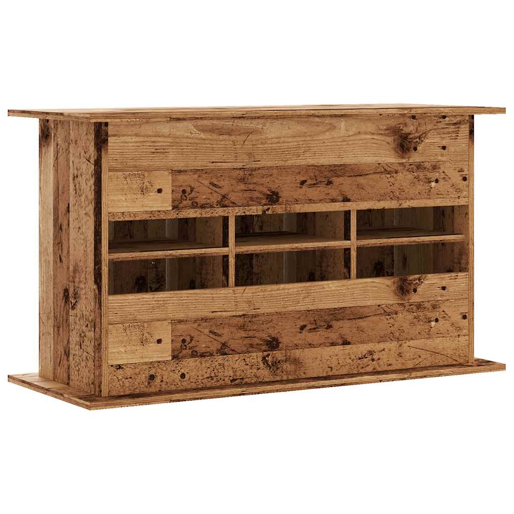 Aquariumstandaard 101x41x58 cm bewerkt hout oud houtkleurig is nu te koop bij PeponiXL, paradijselijk wonen!