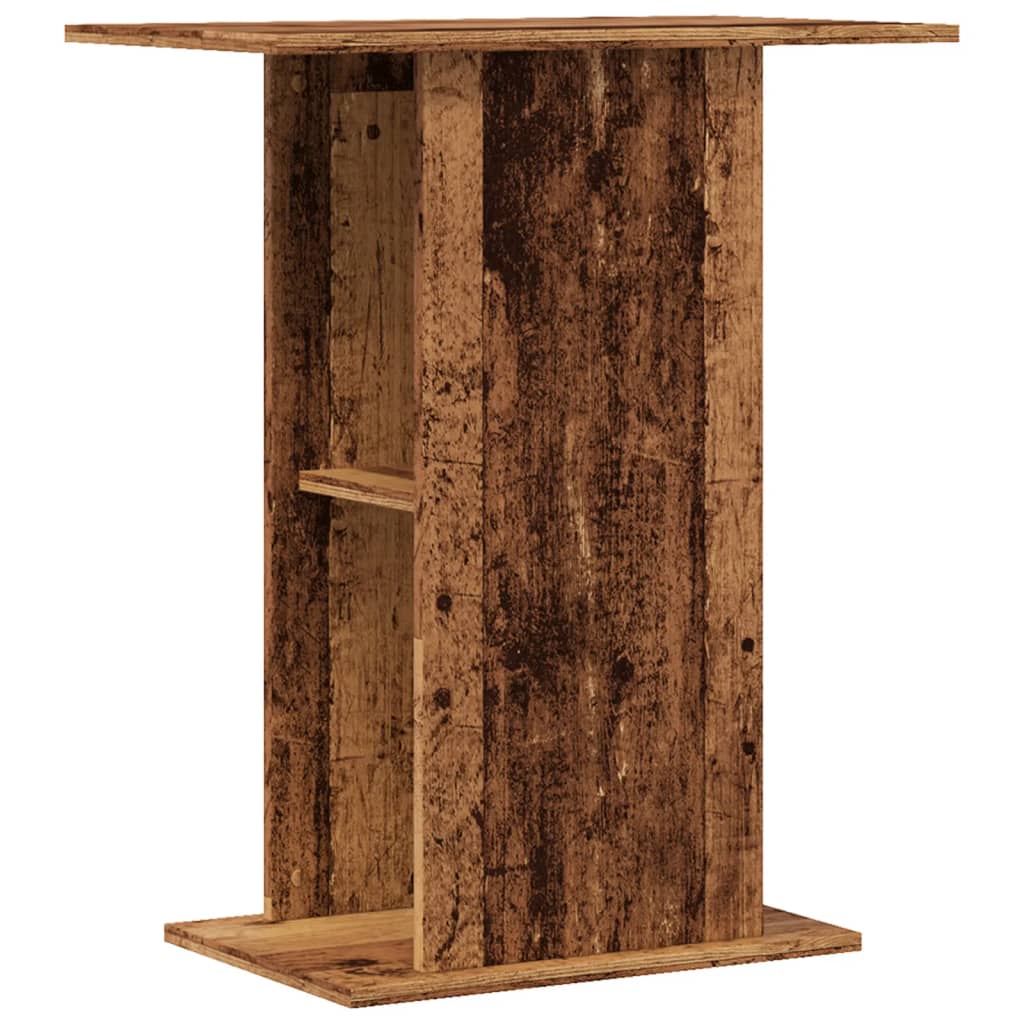 Aquariumstandaard 36x60,5x72,5 cm bewerkt hout oud houtkleurig is nu te koop bij PeponiXL, paradijselijk wonen!