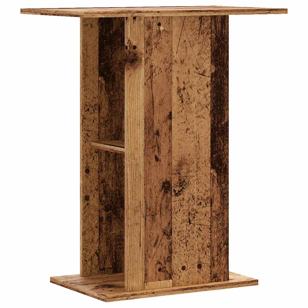 Aquariumstandaard 36x60,5x72,5 cm bewerkt hout oud houtkleurig is nu te koop bij PeponiXL, paradijselijk wonen!
