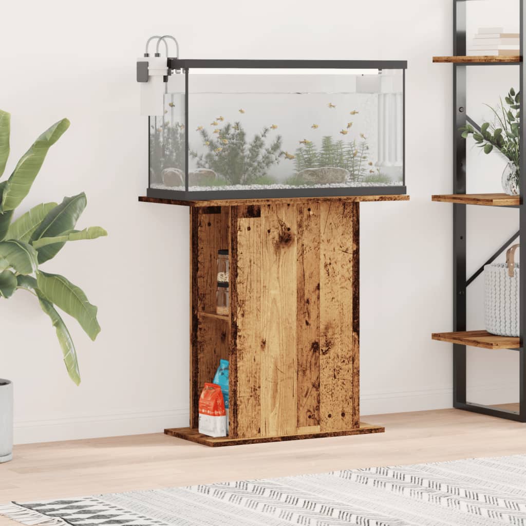 Aquariumstandaard Oud Hout 36x75x72,5 cm Bewerkt Hout is nu te koop bij PeponiXL, paradijselijk wonen!