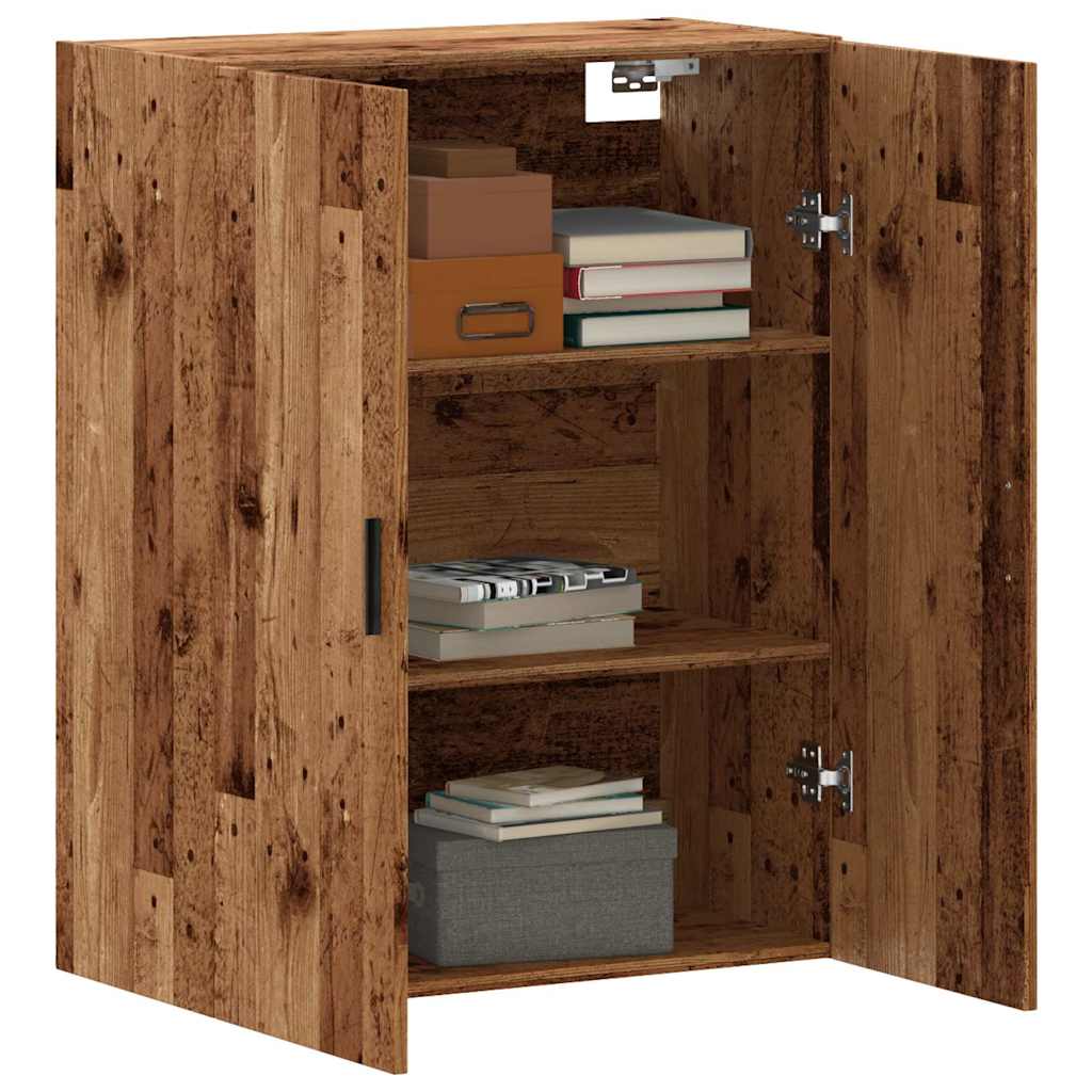 Wandkast 69,5x34x90 cm oud houtkleurig is nu te koop bij PeponiXL, paradijselijk wonen!