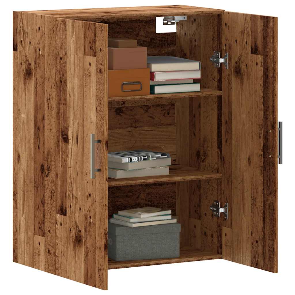 Wandkast 69,5x34x90 cm oud houtkleurig is nu te koop bij PeponiXL, paradijselijk wonen!