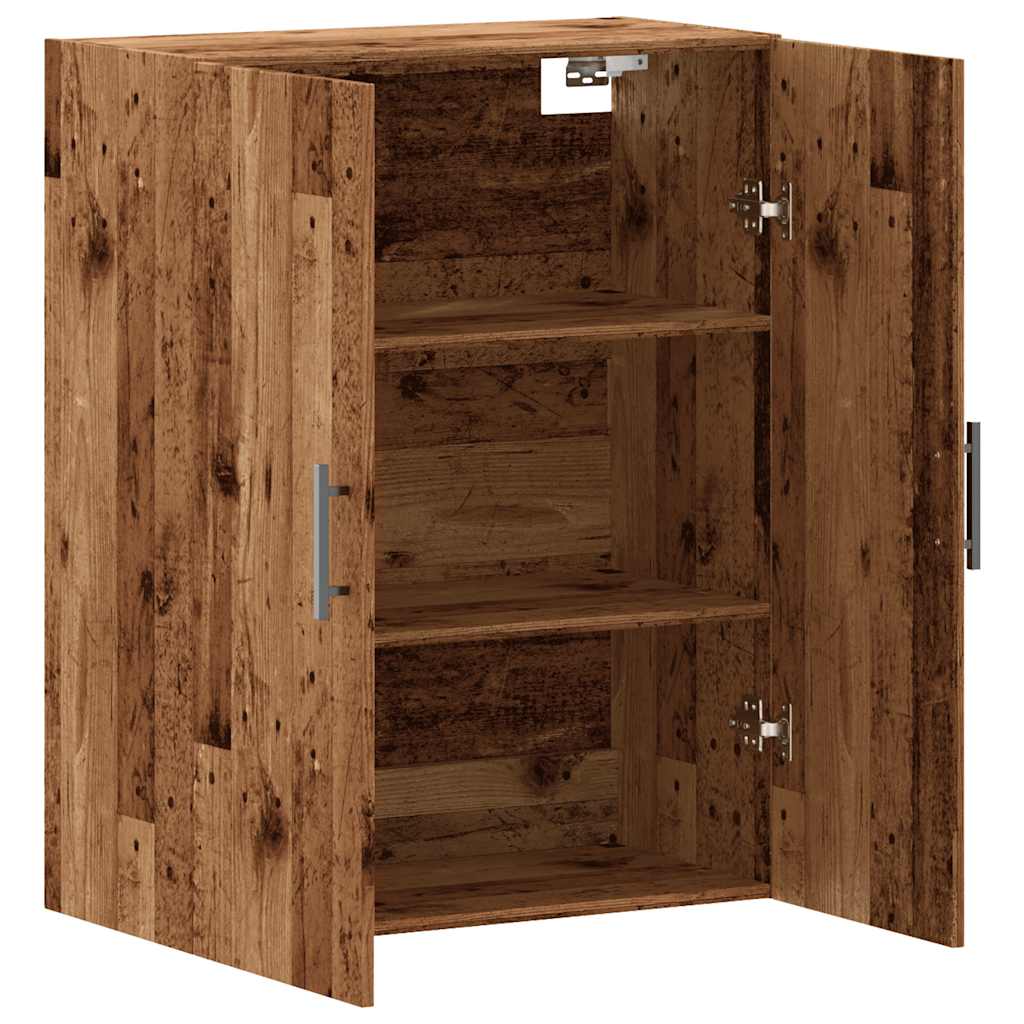 Wandkast 69,5x34x90 cm oud houtkleurig is nu te koop bij PeponiXL, paradijselijk wonen!