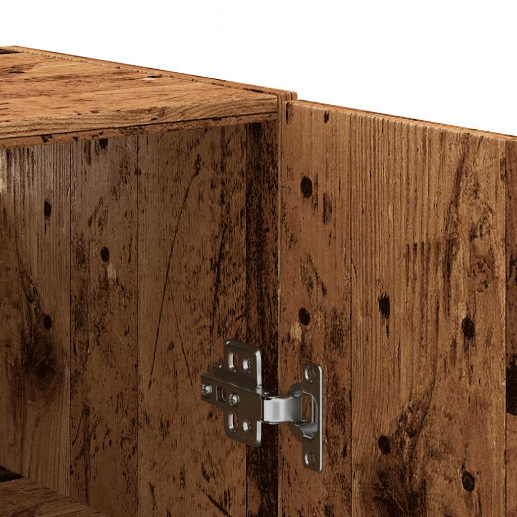 Wandkast 69,5x34x90 cm oud houtkleurig is nu te koop bij PeponiXL, paradijselijk wonen!