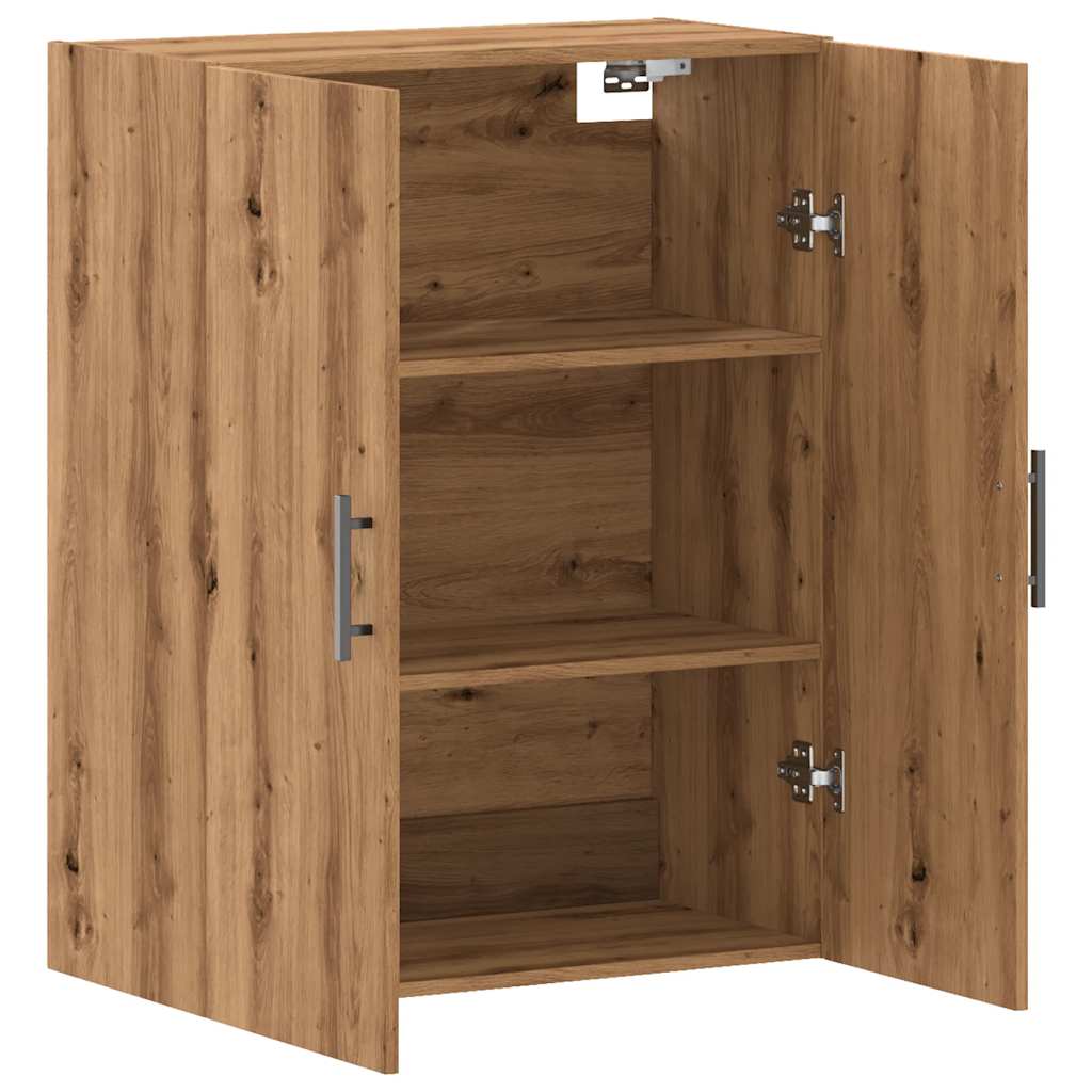 Wandkast 69,5x34x90 cm artisanaal eikenkleurig is nu te koop bij PeponiXL, paradijselijk wonen!