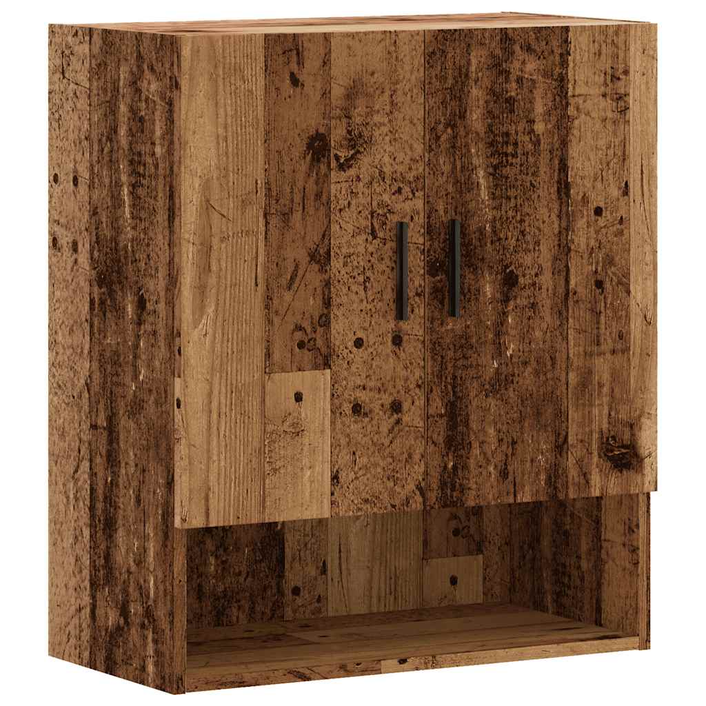 Wandkast 60x31x70 cm bewerkt hout oud houtkleurig is nu te koop bij PeponiXL, paradijselijk wonen!