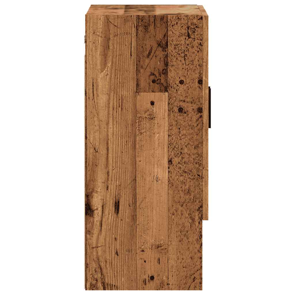 Wandkast 60x31x70 cm bewerkt hout oud houtkleurig is nu te koop bij PeponiXL, paradijselijk wonen!