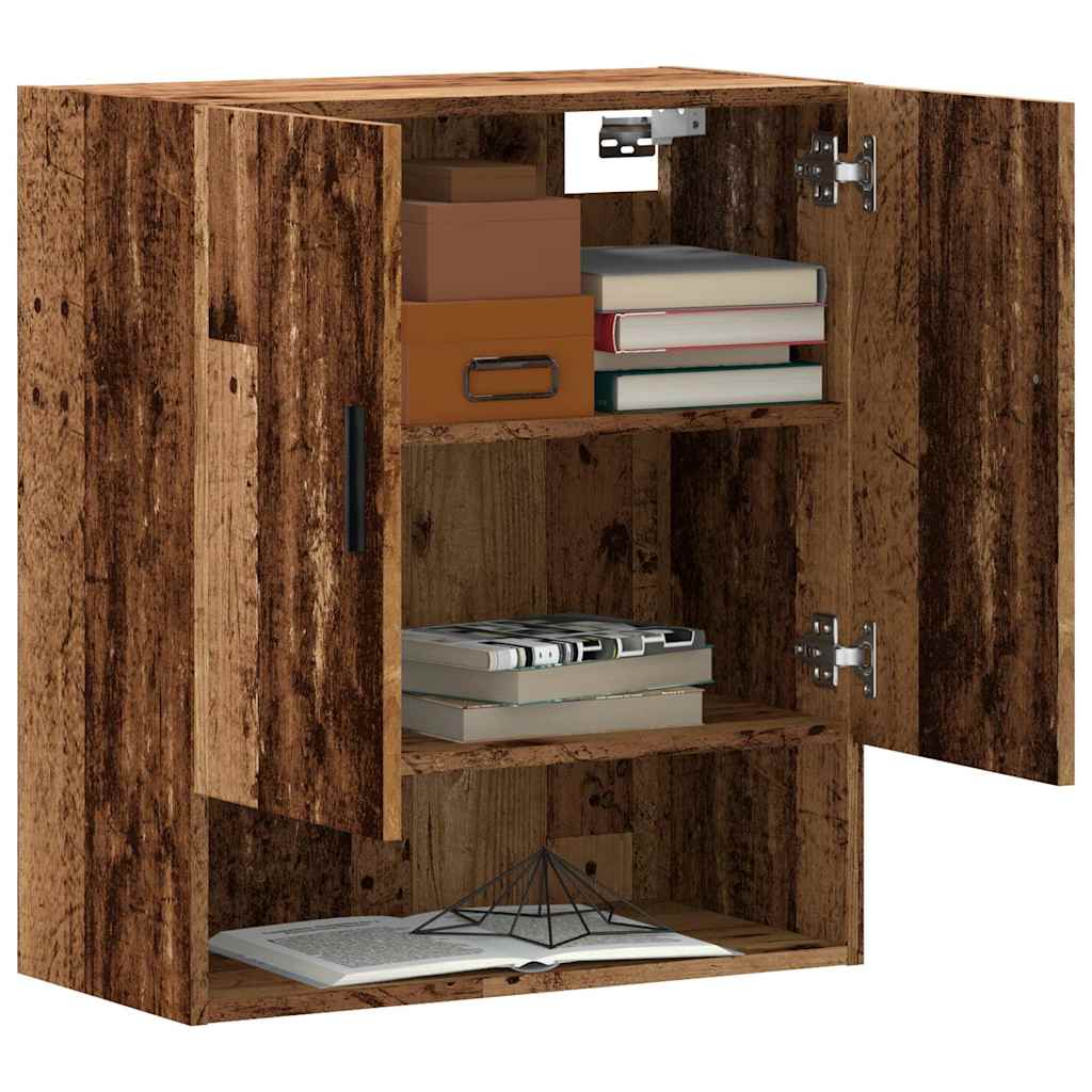 Wandkast 60x31x70 cm bewerkt hout oud houtkleurig is nu te koop bij PeponiXL, paradijselijk wonen!