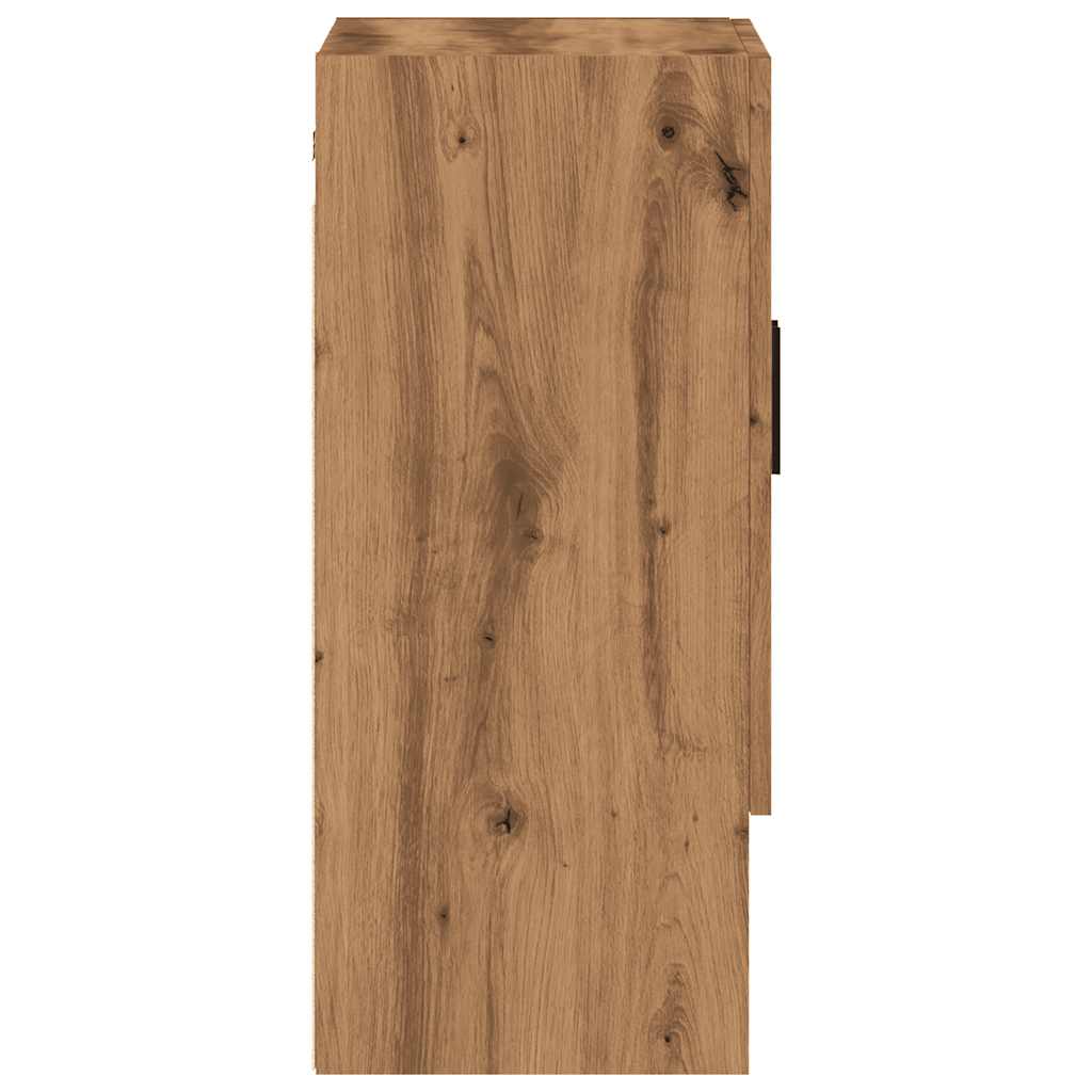 Wandkast 60x31x70 cm bewerkt hout artisanaal eikenkleur is nu te koop bij PeponiXL, paradijselijk wonen!