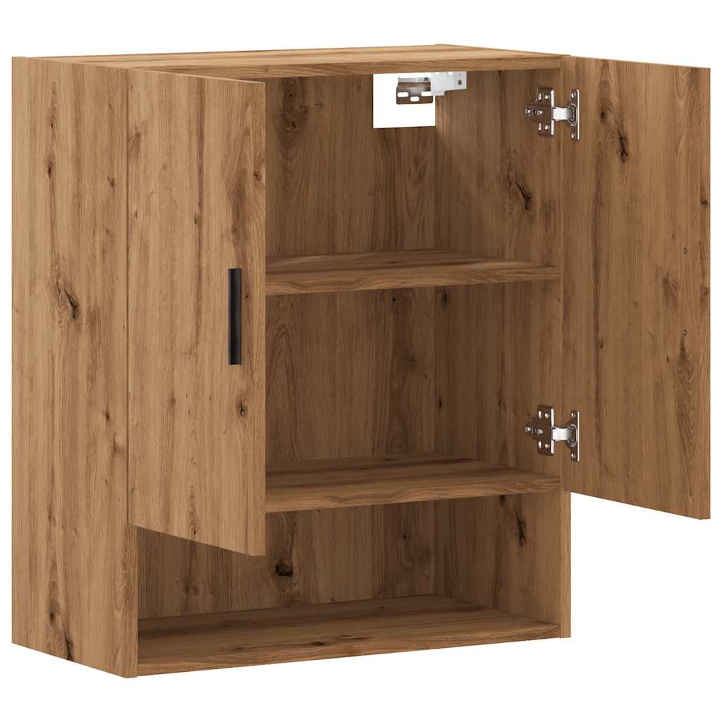Wandkast 60x31x70 cm bewerkt hout artisanaal eikenkleur is nu te koop bij PeponiXL, paradijselijk wonen!