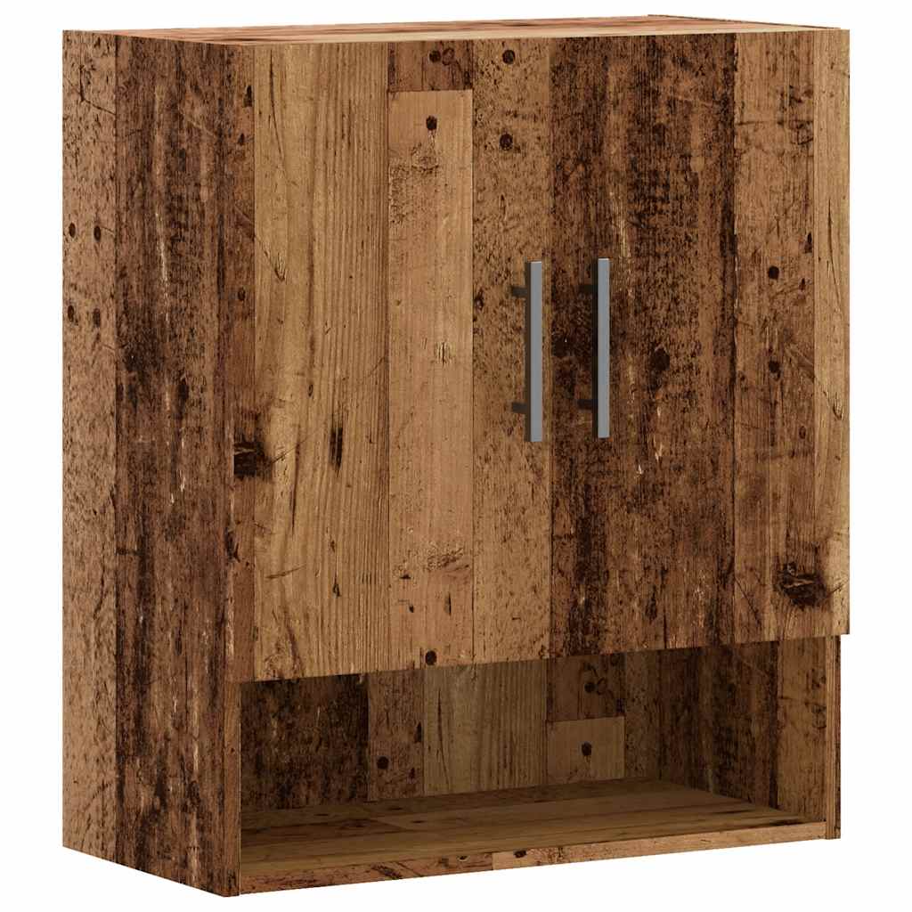 Wandkast 60x31x70 cm bewerkt hout oud houtkleurig is nu te koop bij PeponiXL, paradijselijk wonen!