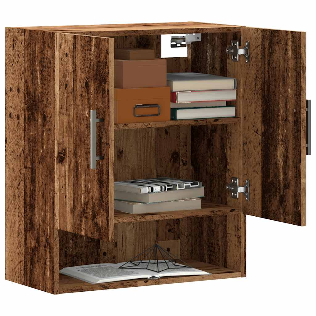 Wandkast 60x31x70 cm bewerkt hout oud houtkleurig is nu te koop bij PeponiXL, paradijselijk wonen!