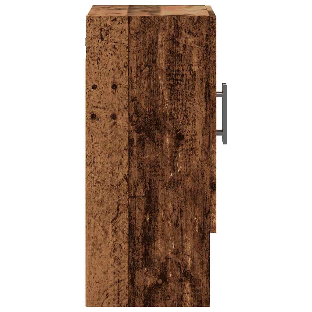 Wandkast 60x31x70 cm bewerkt hout oud houtkleurig is nu te koop bij PeponiXL, paradijselijk wonen!