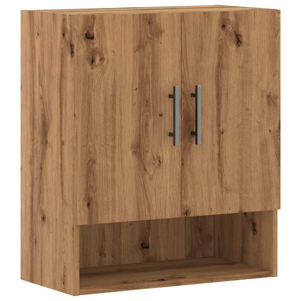 Wandkast 60x31x70 cm bewerkt hout artisanaal eikenkleur is nu te koop bij PeponiXL, paradijselijk wonen!