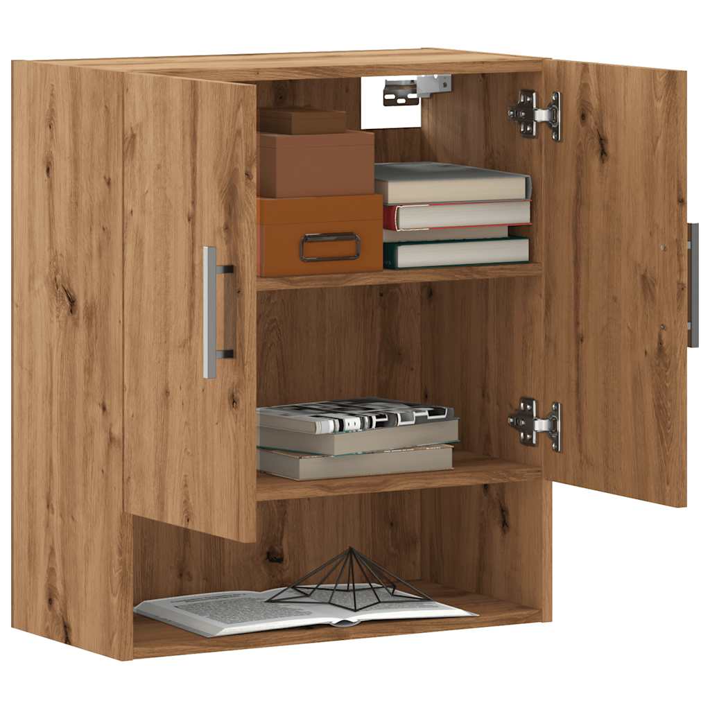 Wandkast 60x31x70 cm bewerkt hout artisanaal eikenkleur is nu te koop bij PeponiXL, paradijselijk wonen!