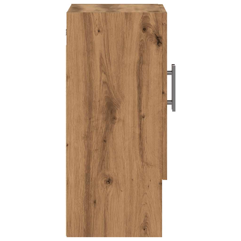 Wandkast 60x31x70 cm bewerkt hout artisanaal eikenkleur is nu te koop bij PeponiXL, paradijselijk wonen!
