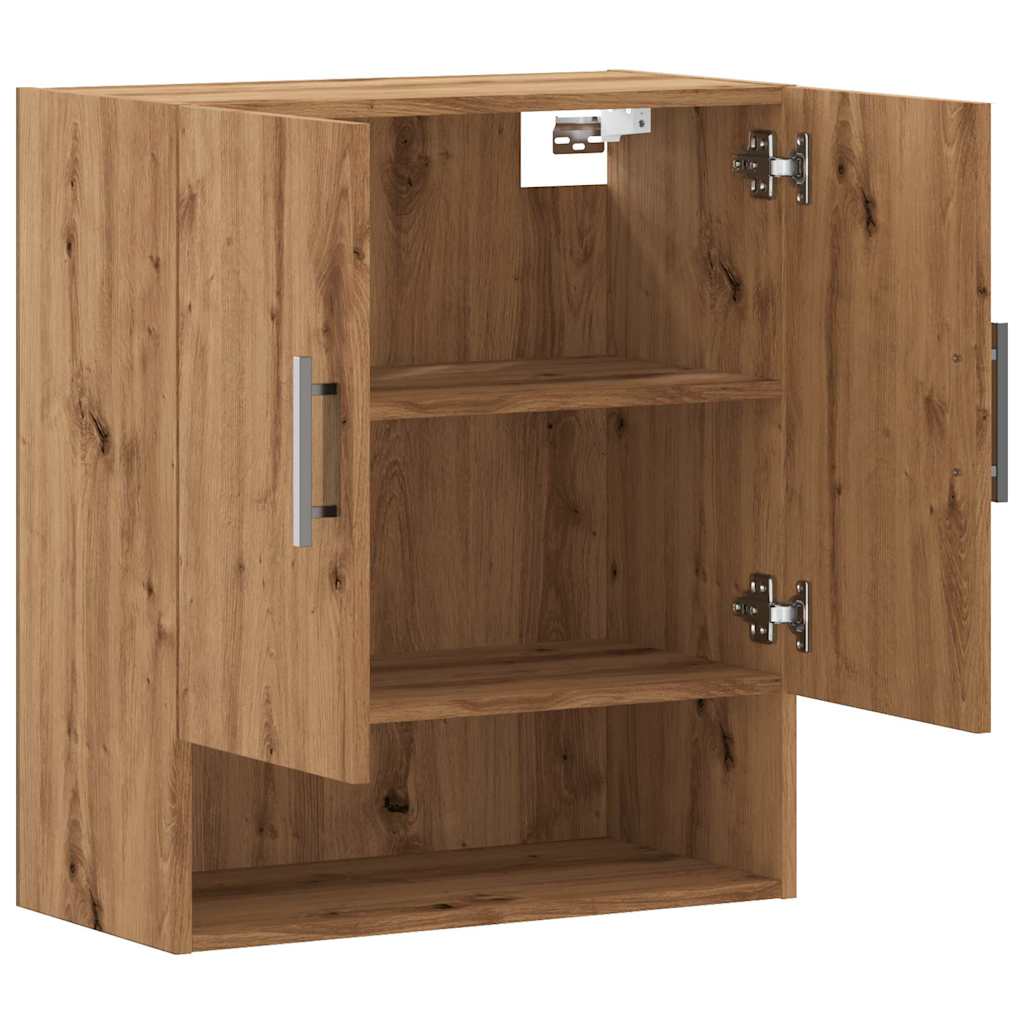 Wandkast 60x31x70 cm bewerkt hout artisanaal eikenkleur is nu te koop bij PeponiXL, paradijselijk wonen!
