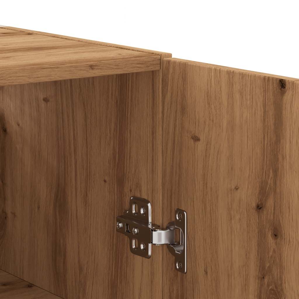 Wandkast 60x31x70 cm bewerkt hout artisanaal eikenkleur is nu te koop bij PeponiXL, paradijselijk wonen!