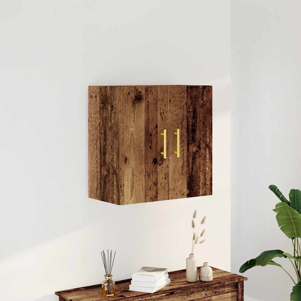 Wandkast 60x31x60 cm bewerkt hout oud houtkleurig is nu te koop bij PeponiXL, paradijselijk wonen!