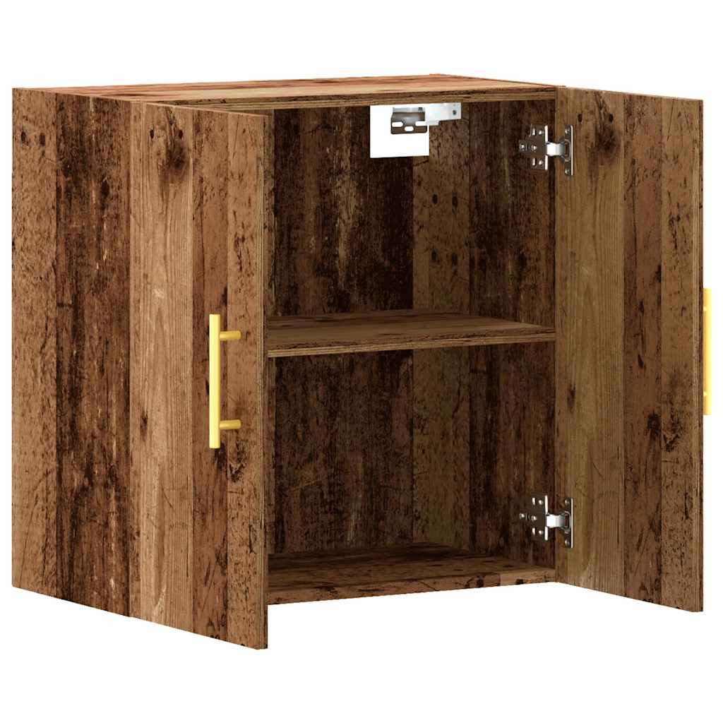 Wandkast 60x31x60 cm bewerkt hout oud houtkleurig is nu te koop bij PeponiXL, paradijselijk wonen!
