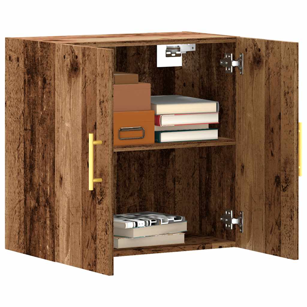 Wandkast 60x31x60 cm bewerkt hout oud houtkleurig is nu te koop bij PeponiXL, paradijselijk wonen!
