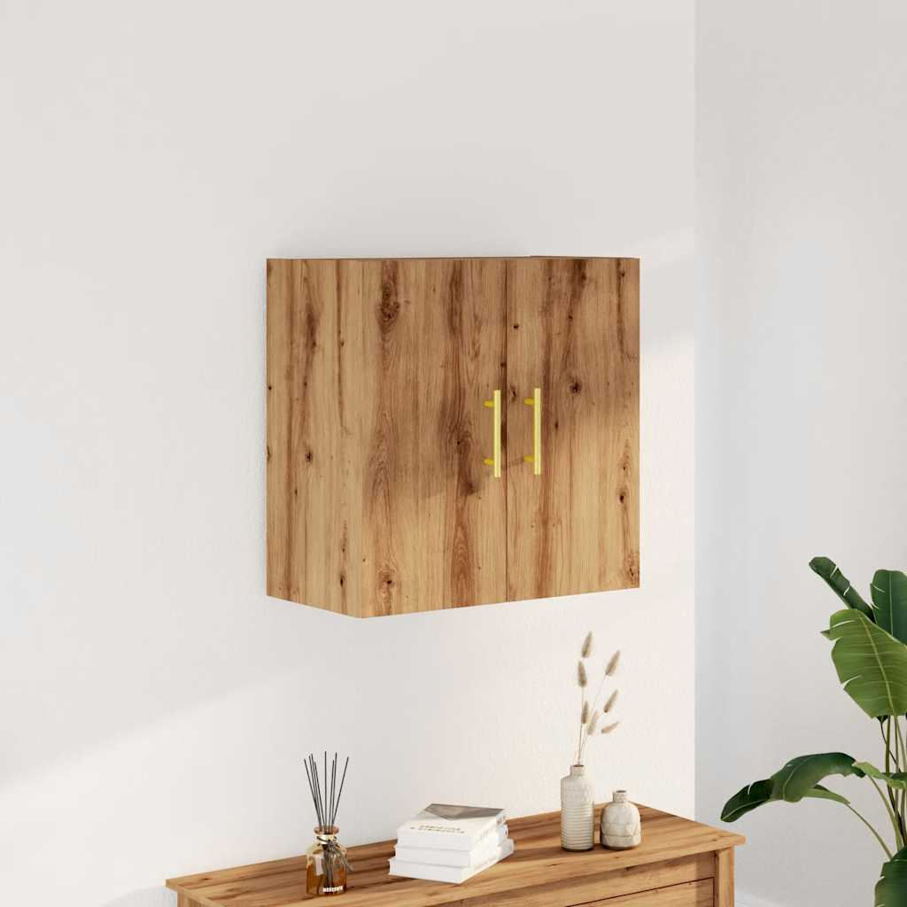 Wandkast 60x31x60 cm bewerkt hout artisanaal eikenkleurig is nu te koop bij PeponiXL, paradijselijk wonen!