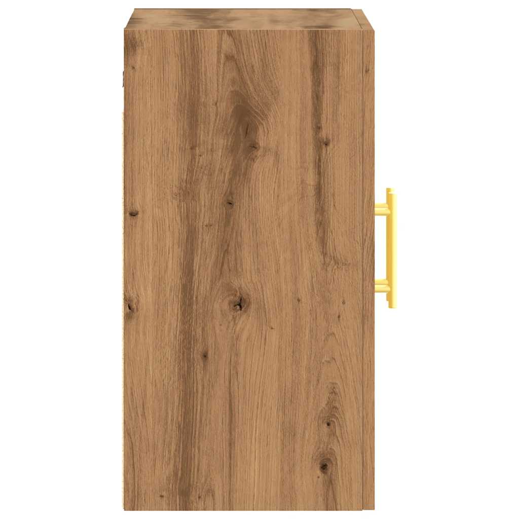 Wandkast 60x31x60 cm bewerkt hout artisanaal eikenkleurig is nu te koop bij PeponiXL, paradijselijk wonen!