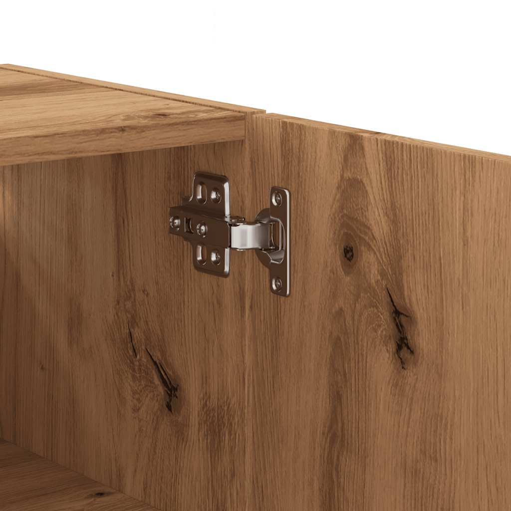 Wandkast 60x31x60 cm bewerkt hout artisanaal eikenkleurig is nu te koop bij PeponiXL, paradijselijk wonen!