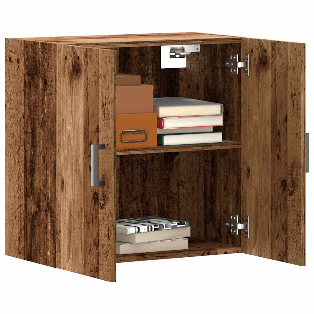 Wandkast 60x31x60 cm bewerkt hout oud houtkleurig is nu te koop bij PeponiXL, paradijselijk wonen!