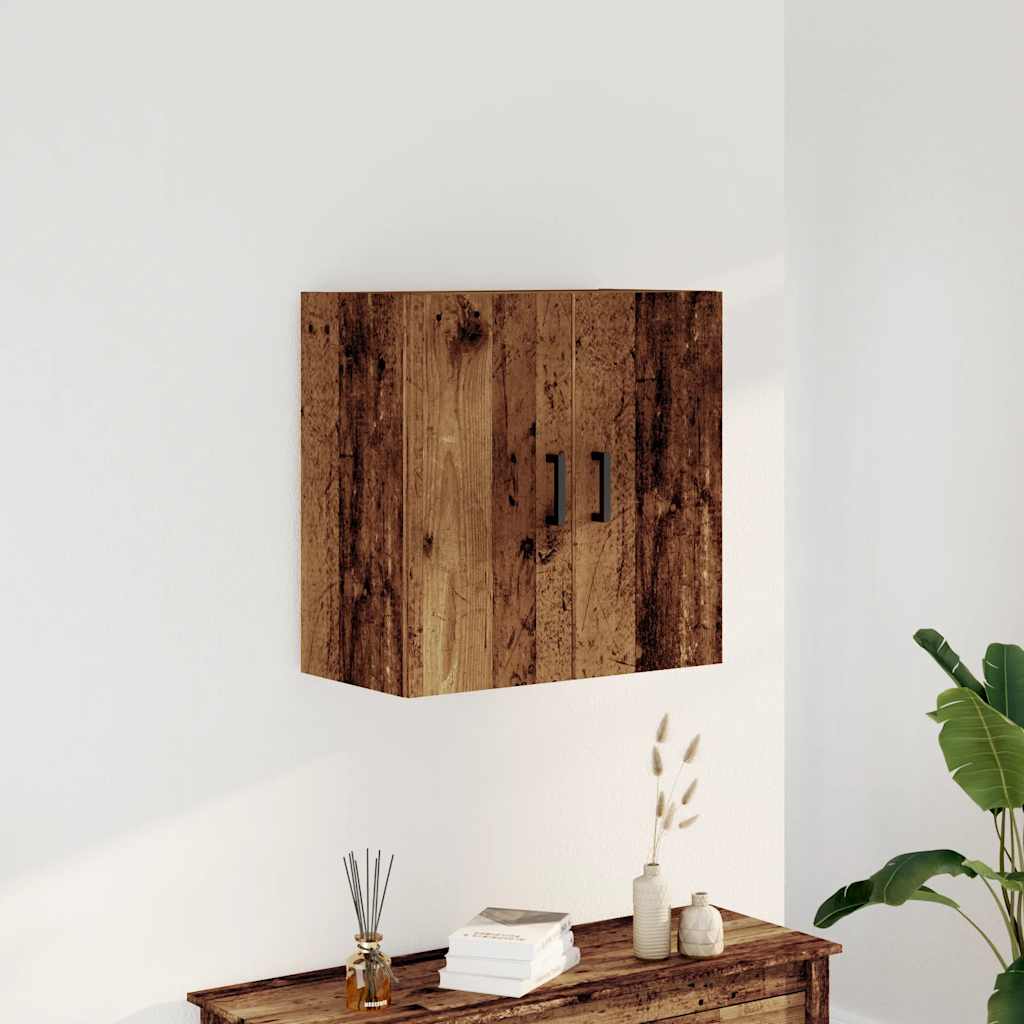 Wandkast 60x31x60 cm bewerkt hout oud houtkleurig is nu te koop bij PeponiXL, paradijselijk wonen!