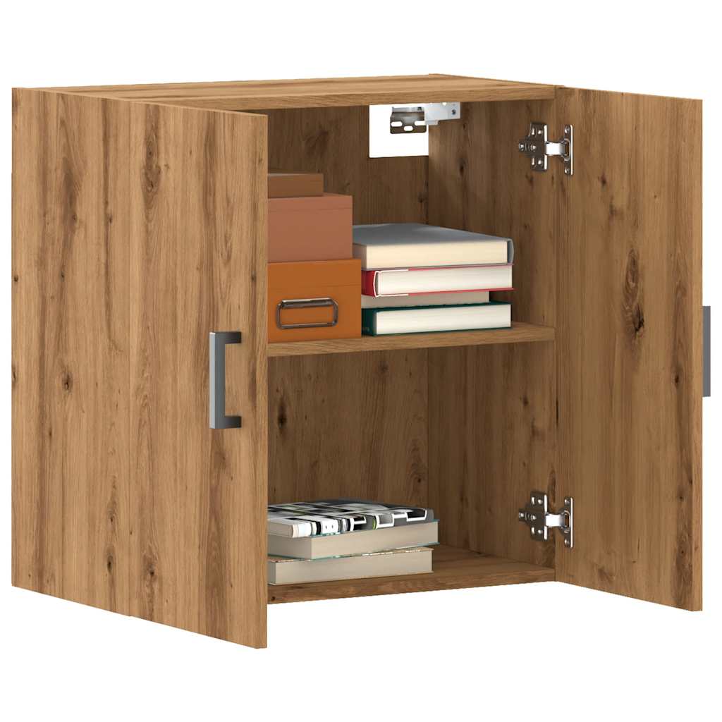 Wandkast 60x31x60 cm bewerkt hout artisanaal eikenkleurig is nu te koop bij PeponiXL, paradijselijk wonen!