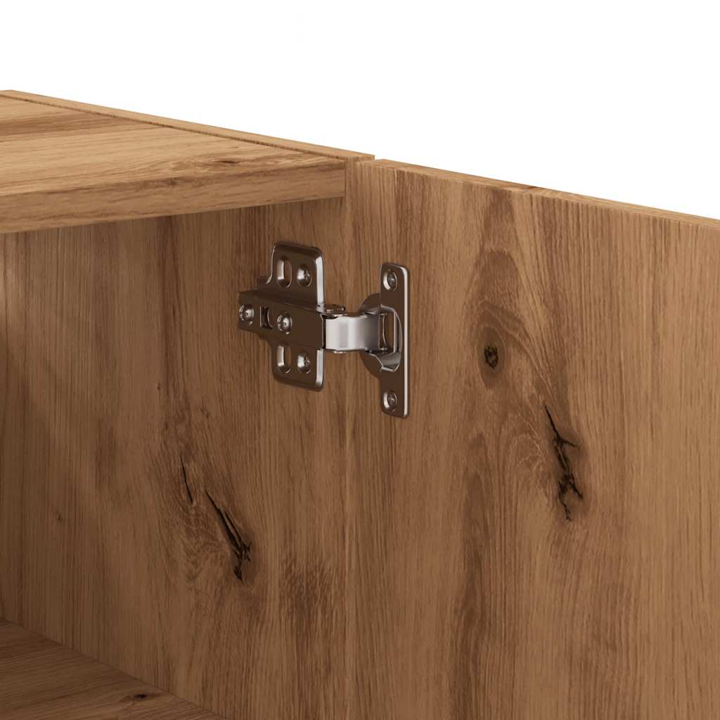 Wandkast 60x31x60 cm bewerkt hout artisanaal eikenkleurig is nu te koop bij PeponiXL, paradijselijk wonen!