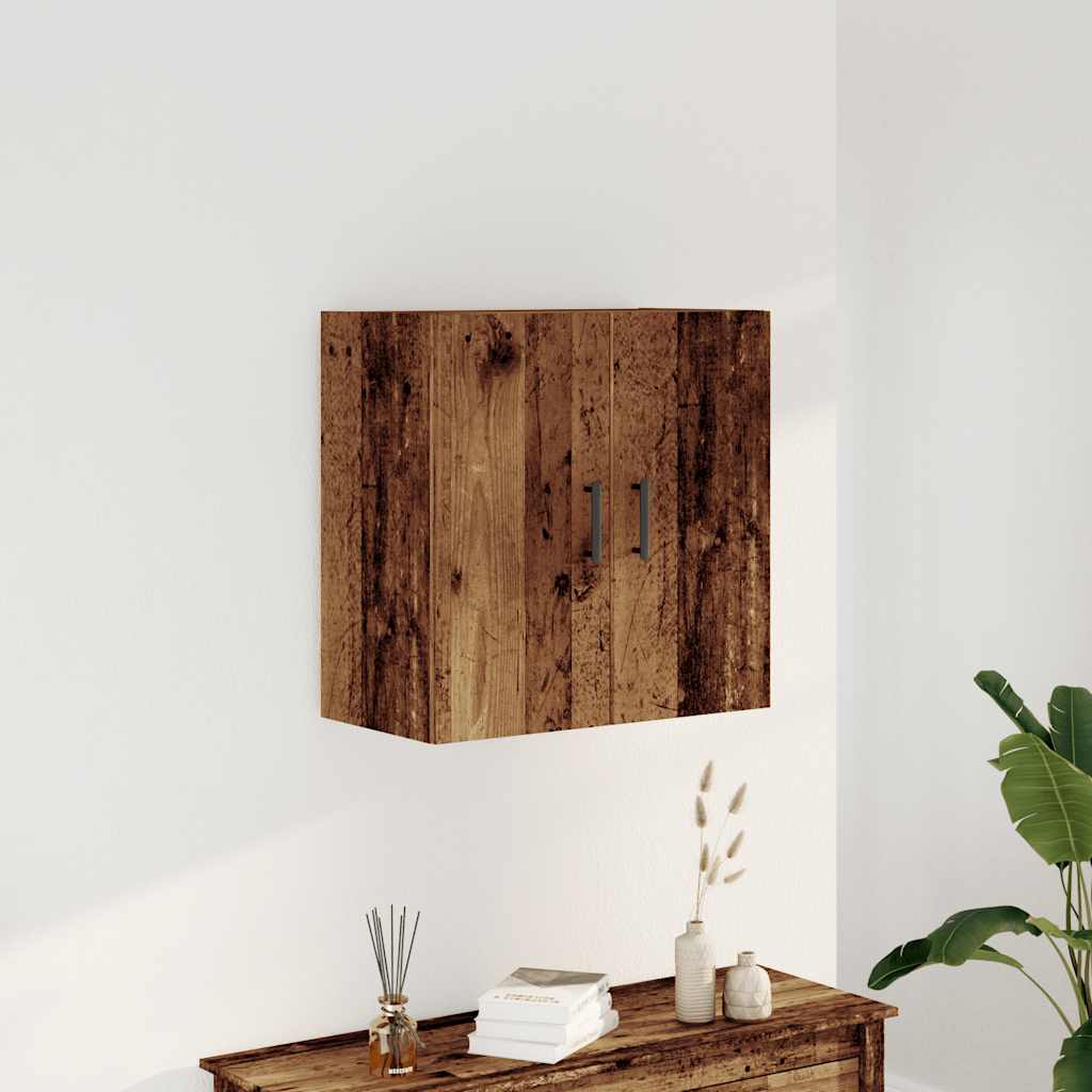 Wandkast 60x31x60 cm bewerkt hout oud houtkleurig is nu te koop bij PeponiXL, paradijselijk wonen!