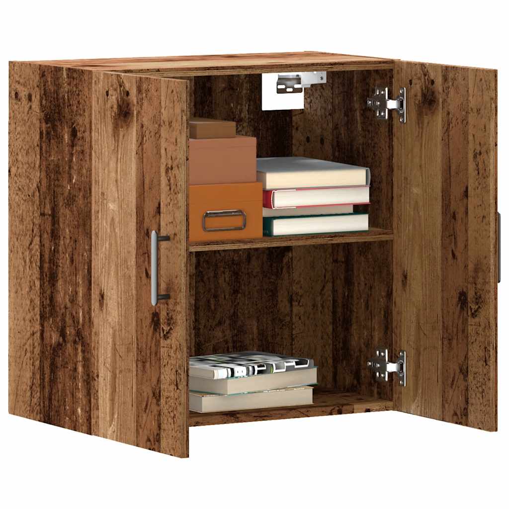 Wandkast 60x31x60 cm bewerkt hout oud houtkleurig is nu te koop bij PeponiXL, paradijselijk wonen!
