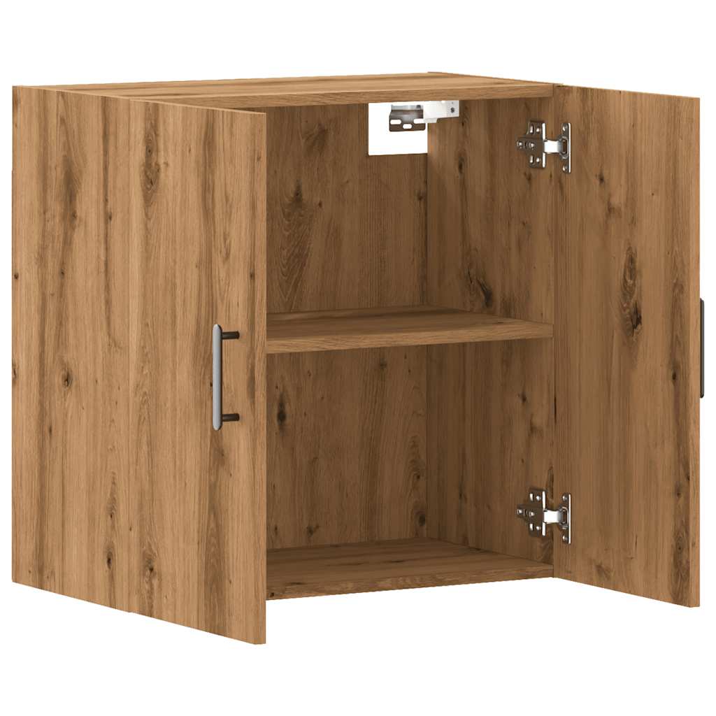 Wandkast 60x31x60 cm bewerkt hout artisanaal eikenkleurig is nu te koop bij PeponiXL, paradijselijk wonen!