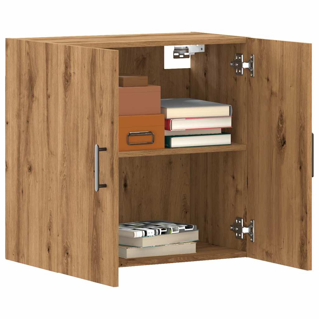 Wandkast 60x31x60 cm bewerkt hout artisanaal eikenkleurig is nu te koop bij PeponiXL, paradijselijk wonen!