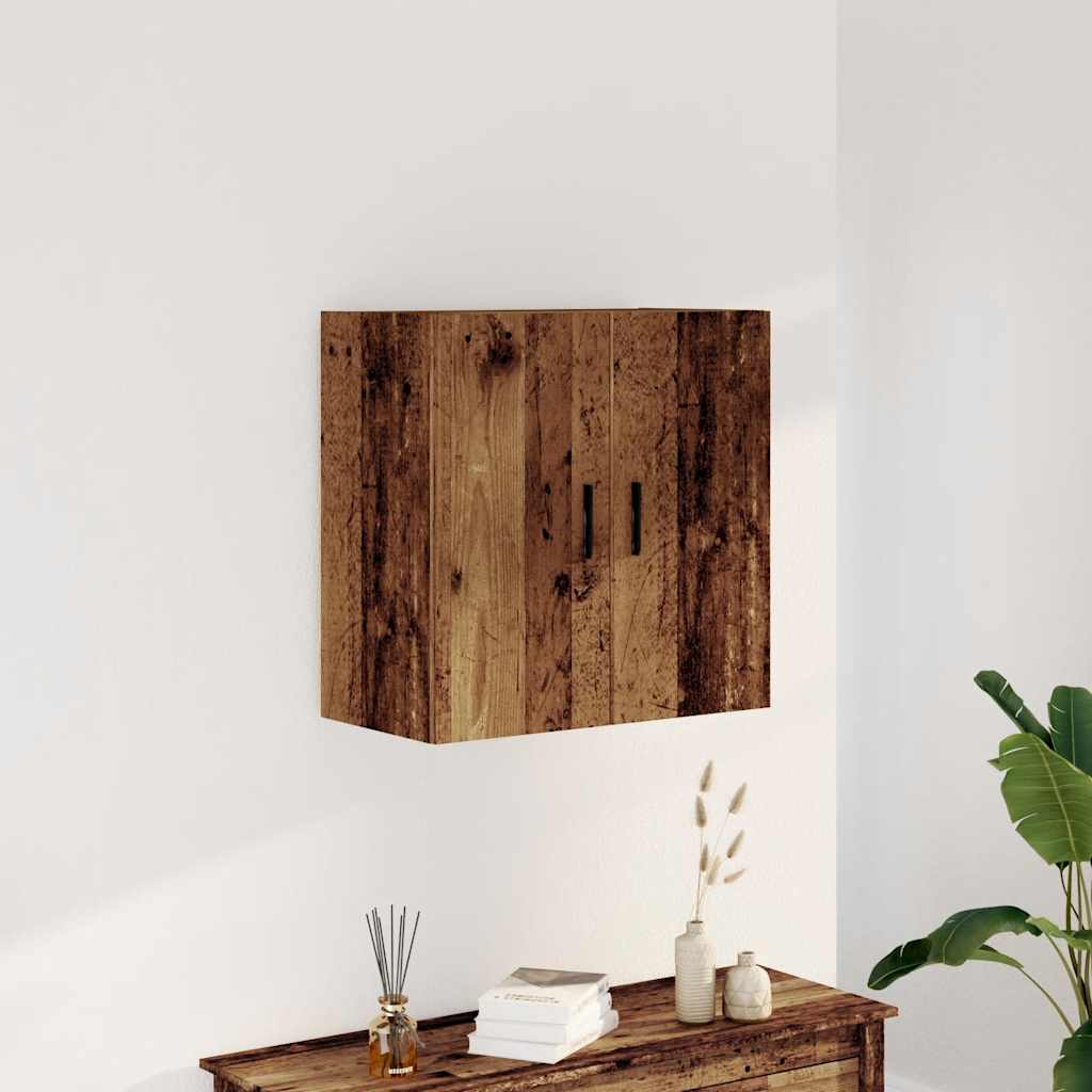 Wandkast 60x31x60 cm bewerkt hout oud houtkleurig is nu te koop bij PeponiXL, paradijselijk wonen!